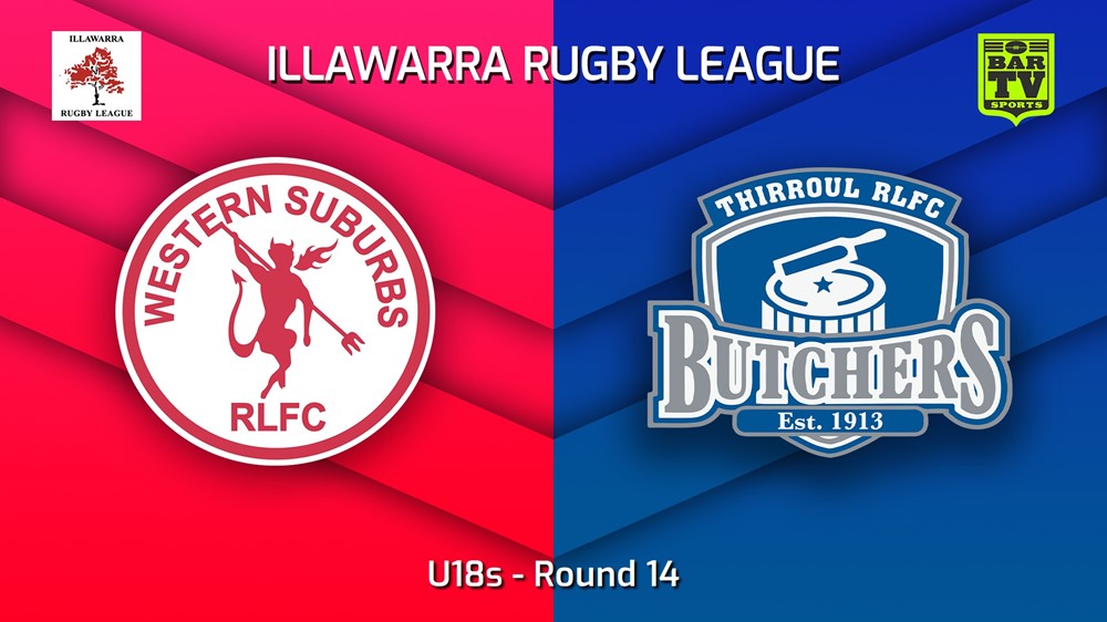 230805-Illawarra Round 14 - U18s - Western Suburbs Devils v Thirroul Butchers Minigame Slate Image
