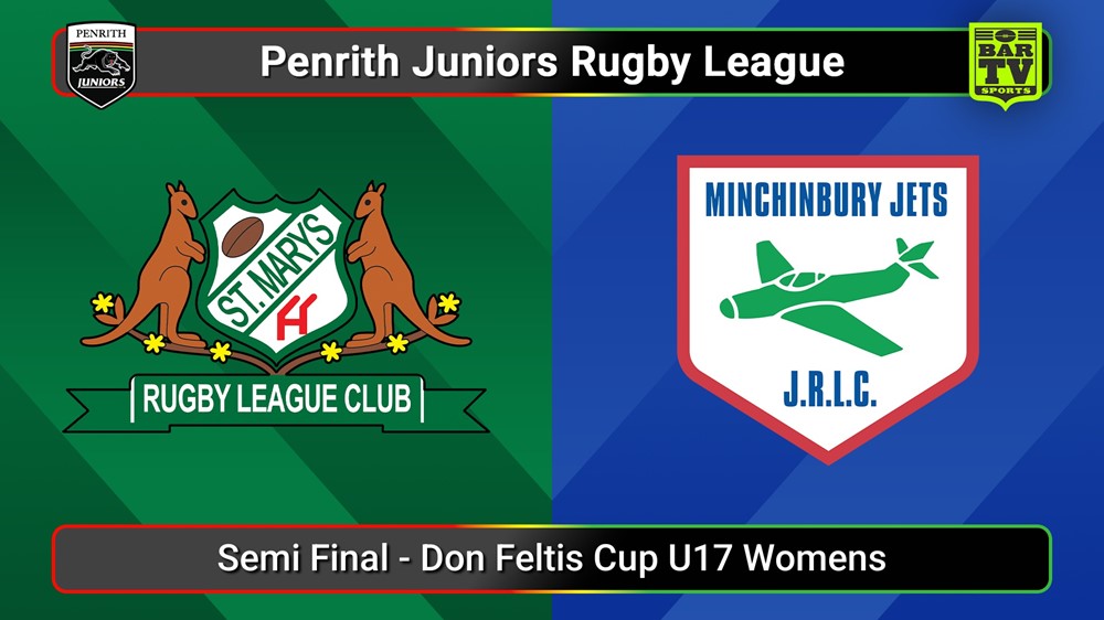 250816-video-Penrith & District Junior Rugby League Semi Final - Don Feltis Cup U17 Womens - St Marys v Minchinbury Slate Image