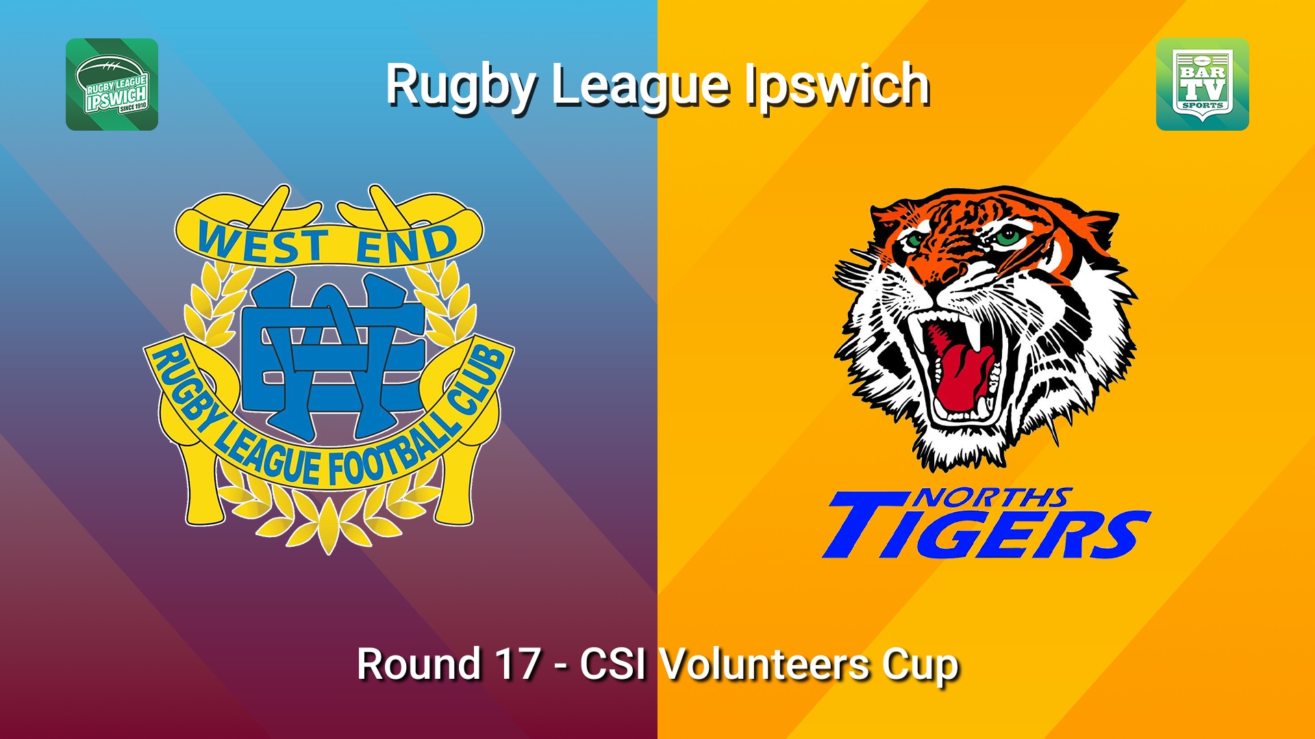 260809-video-Rugby League Ipswich Round 17 - CSI Volunteers Cup - West End v Norths Tigers Slate Image