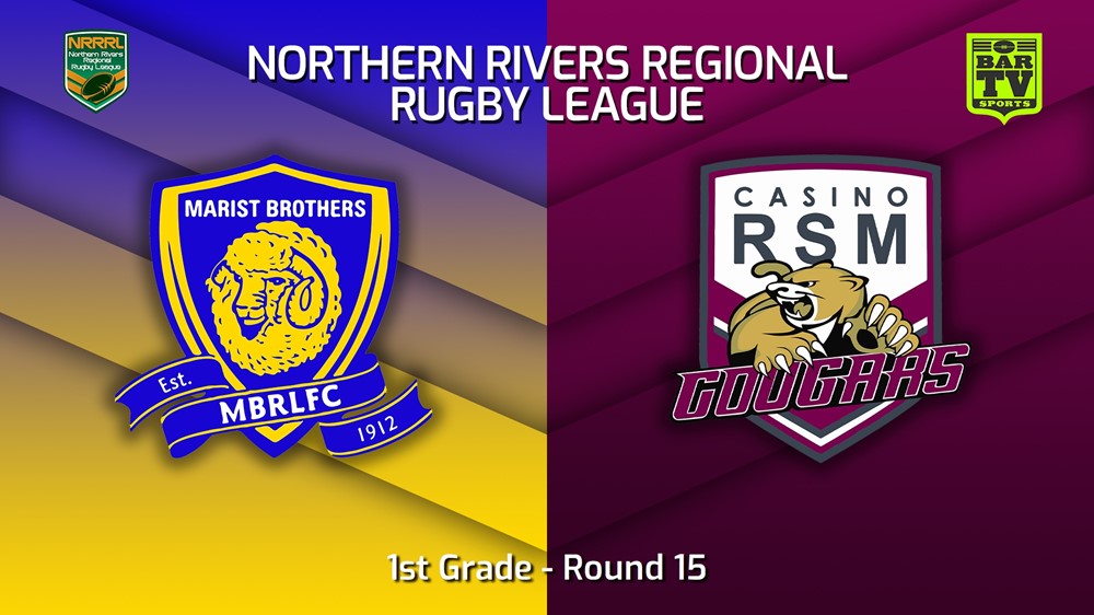 230806-Northern Rivers Round 15 - 1st Grade - Lismore Marist Brothers v Casino RSM Cougars Minigame Slate Image