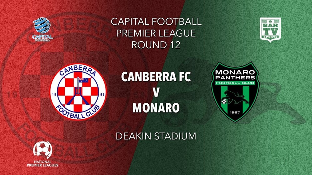 NPL Youth - Capital Round 12 - Canberra FC U20 v Monaro Panthers FC U20 Slate Image