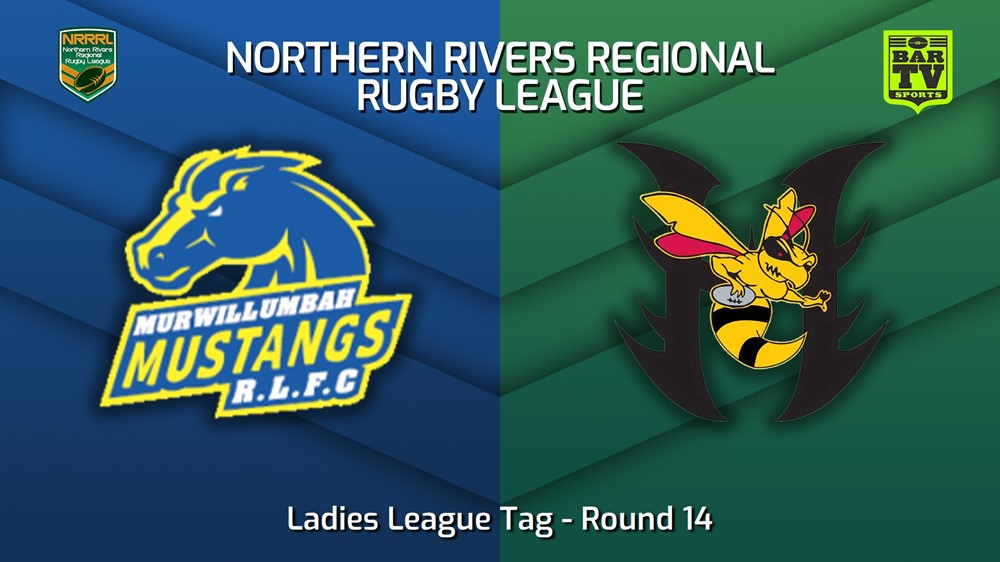 230730-Northern Rivers Round 14 - Ladies League Tag - Murwillumbah Mustangs v Cudgen Hornets Minigame Slate Image