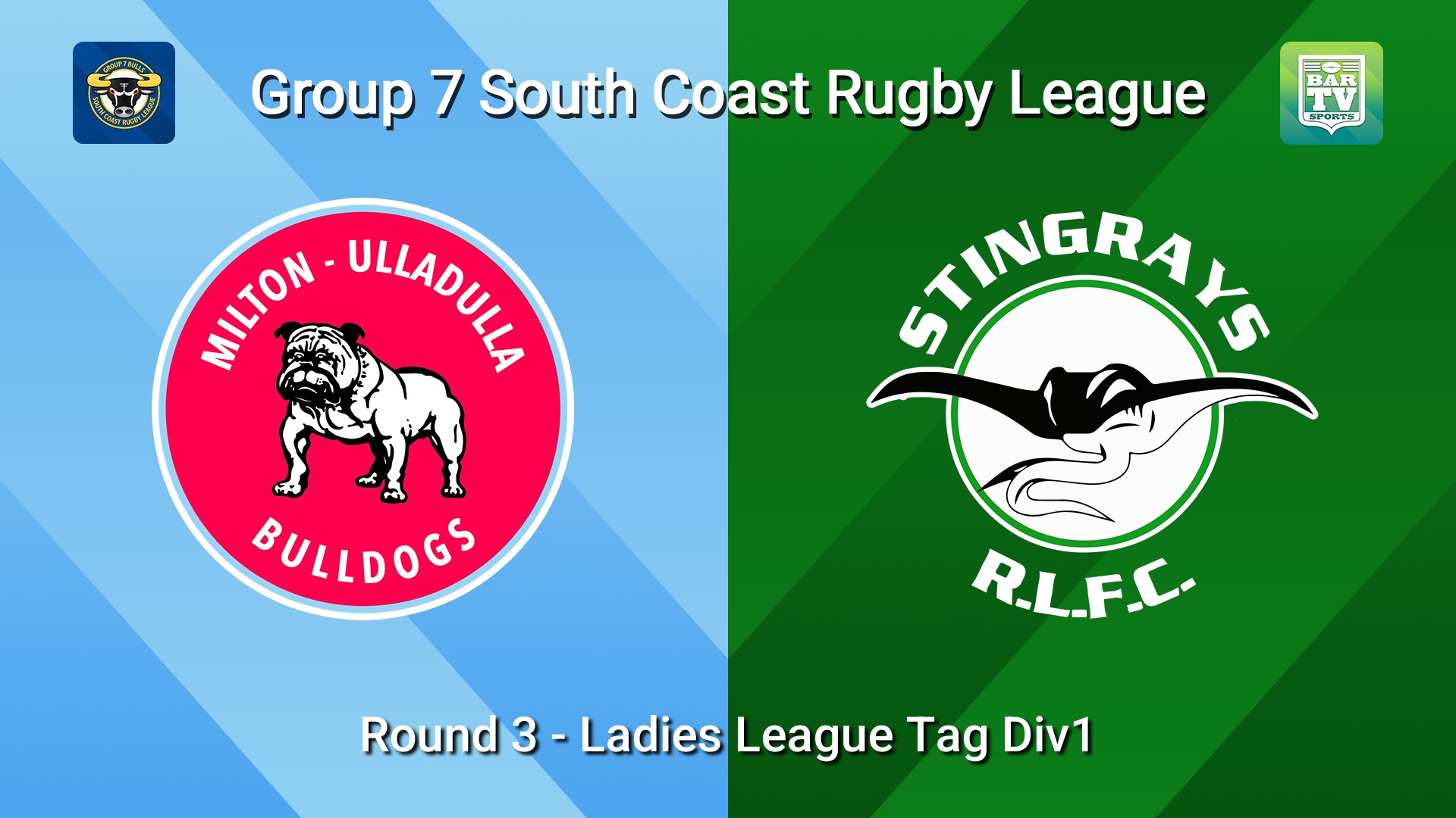260502-video-South Coast Round 3 - Ladies League Tag Div1 - Milton-Ulladulla Bulldogs v Stingrays of Shellharbour Slate Image