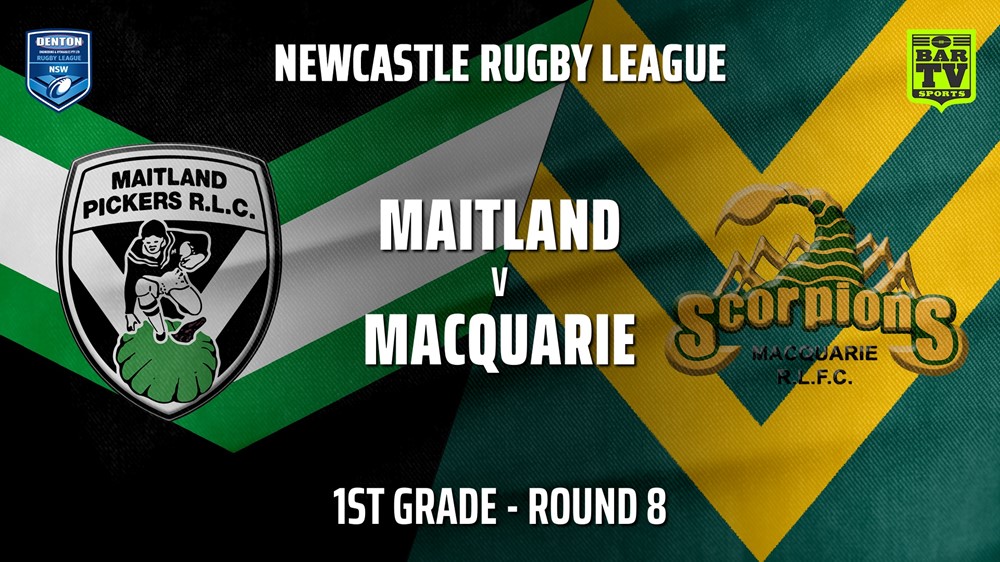 210522-Newcastle Rugby League Round 8 - 1st Grade - Maitland Pickers v Macquarie Scorpions Slate Image