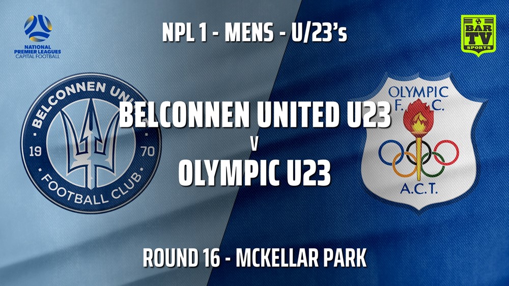 MINI GAME: Capital NPL U23 Round 16 - Belconnen United U23 v Canberra Olympic U23 Slate Image