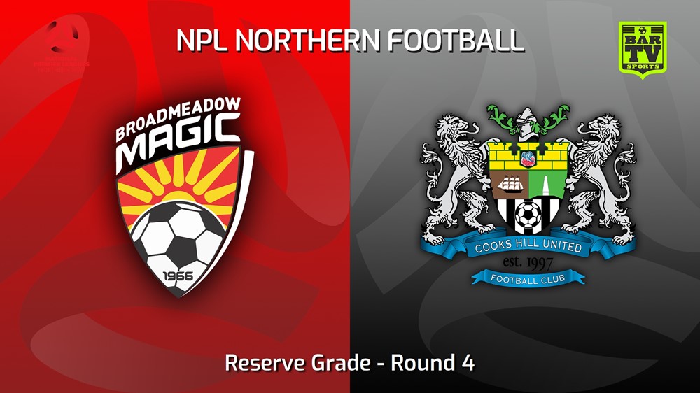 230324-NNSW NPLM Res Round 4 - Broadmeadow Magic Res v Cooks Hill United FC (Res) Slate Image