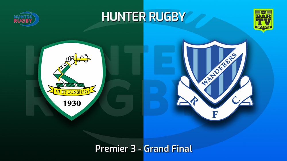 220924-Hunter Rugby Grand Final - Premier 3 - Merewether Carlton v Wanderers Slate Image
