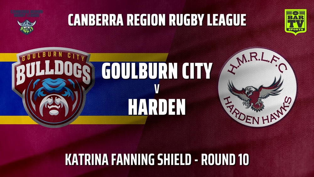 210710-Canberra Round 10 - Katrina Fanning Shield - Goulburn City Bulldogs v Harden Hawks Minigame Slate Image