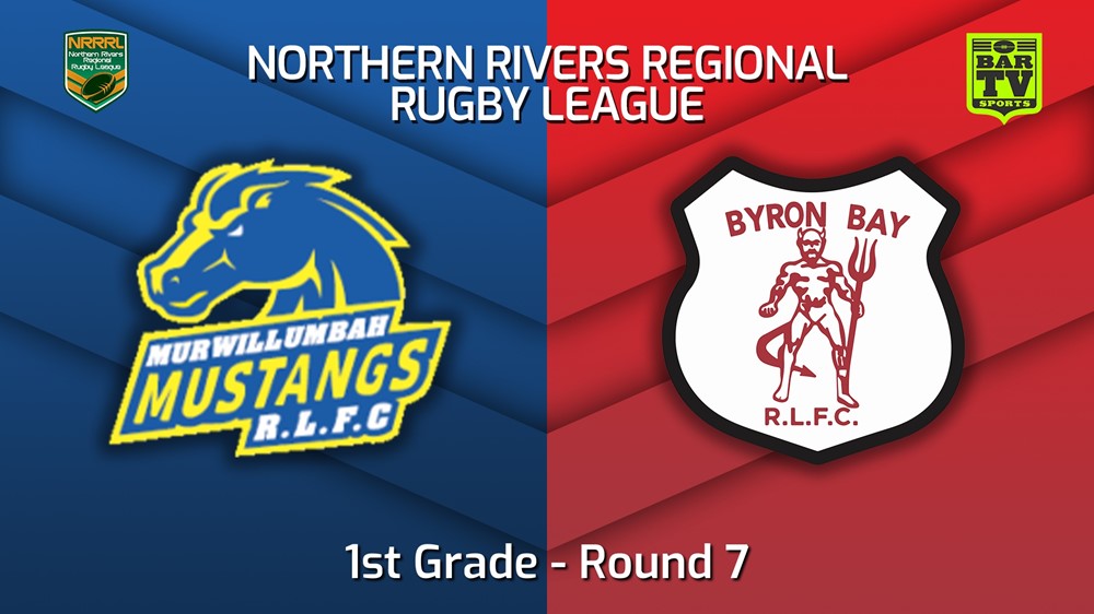 MINI GAME: Northern Rivers Round 7 - 1st Grade - Murwillumbah Mustangs v Byron Bay Red Devils Slate Image