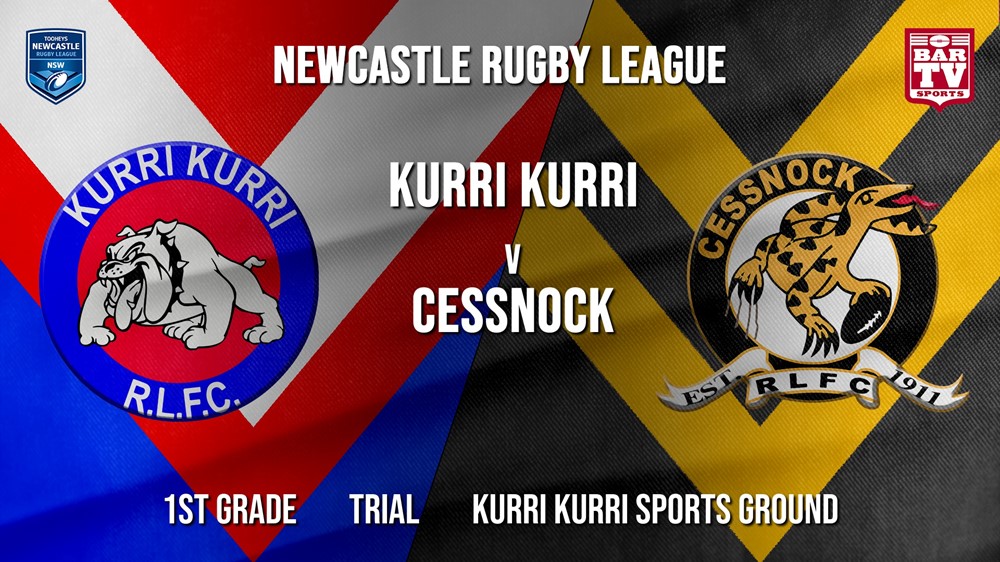 Newcastle Rugby League Trial - 1st Grade - Kurri Kurri Bulldogs v Cessnock Goannas Slate Image