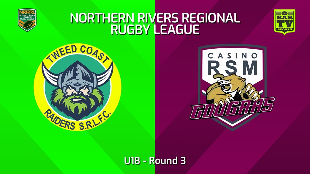 240421-video-Northern Rivers Round 3 - U18 - Tweed Coast Raiders v Casino RSM Cougars Slate Image