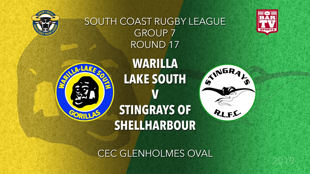  Group 7 South Coast Rugby League Round 17 - 1st Grade - Warilla-Lake South v Stingrays of Shellharbour Slate Image