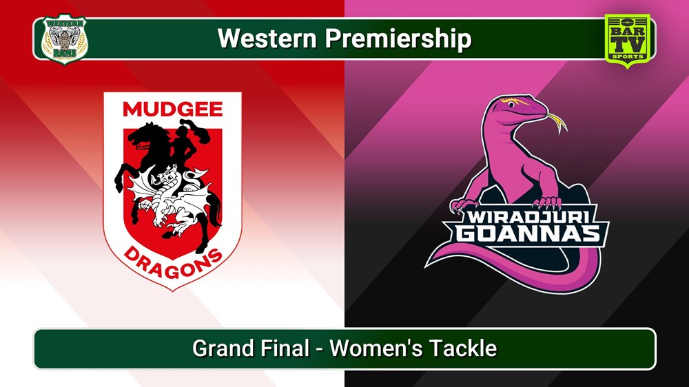 250907-video-Western Premiership Grand Final - Women's Tackle - Mudgee Dragons v Wiradjuri Goannas Slate Image