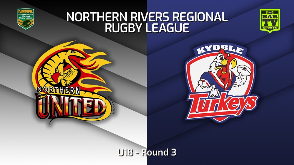 230430-Northern Rivers Round 3 - U18 - Northern United v Kyogle Turkeys Slate Image