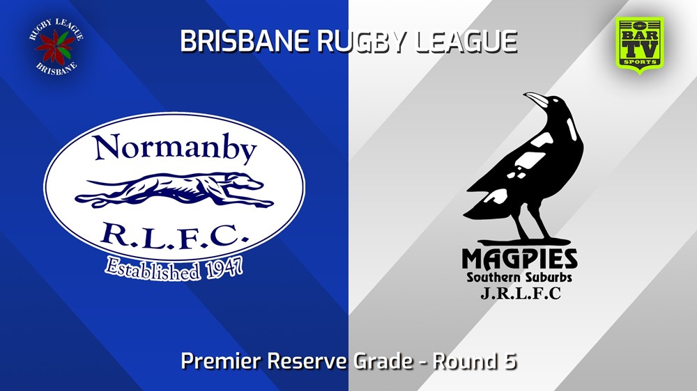 240504-video-BRL Round 5 - Premier Reserve Grade - Normanby Hounds v Southern Suburbs Magpies Slate Image
