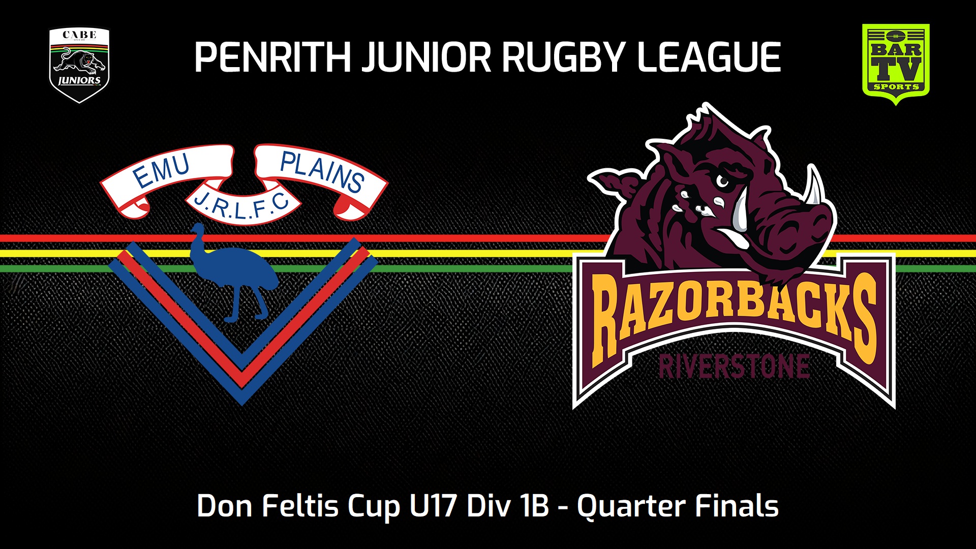 240818-video-Penrith & District Junior Rugby League Quarter Finals - Don Feltis Cup U17 Div 1B - Emu Plains RLFC v Riverstone Razorbacks Slate Image