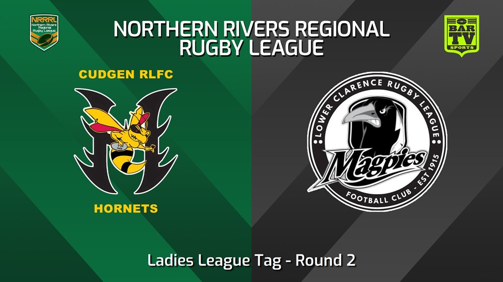 240414-Northern Rivers Round 2 - Ladies League Tag - Cudgen Hornets v Lower Clarence Magpies Minigame Slate Image