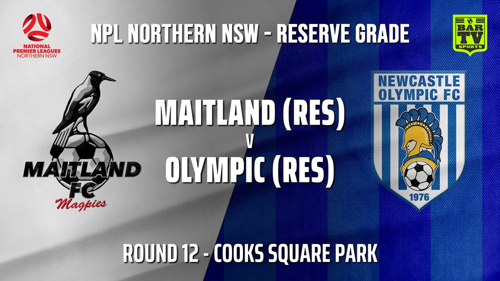 210627-NNSW NPL Res Round 12 - Maitland FC v Newcastle Olympic Slate Image
