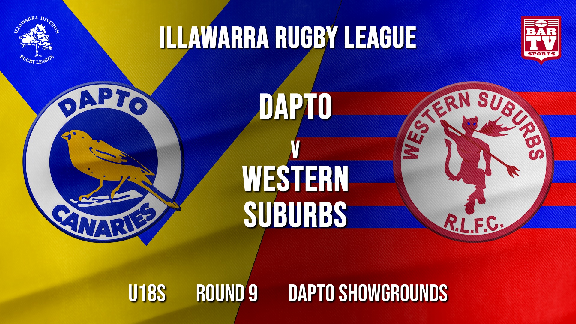 IRL Round 9 - U18s - Dapto Canaries v Western Suburbs Devils Slate Image