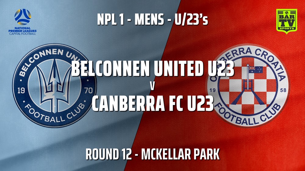 210703-Capital NPL U23 Round 12 - Belconnen United U23 v Canberra FC U23 Slate Image