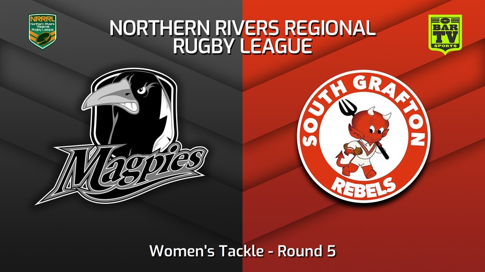 230513-Northern Rivers Round 5 - Women's Tackle - Lower Clarence Magpies v South Grafton Rebels Slate Image