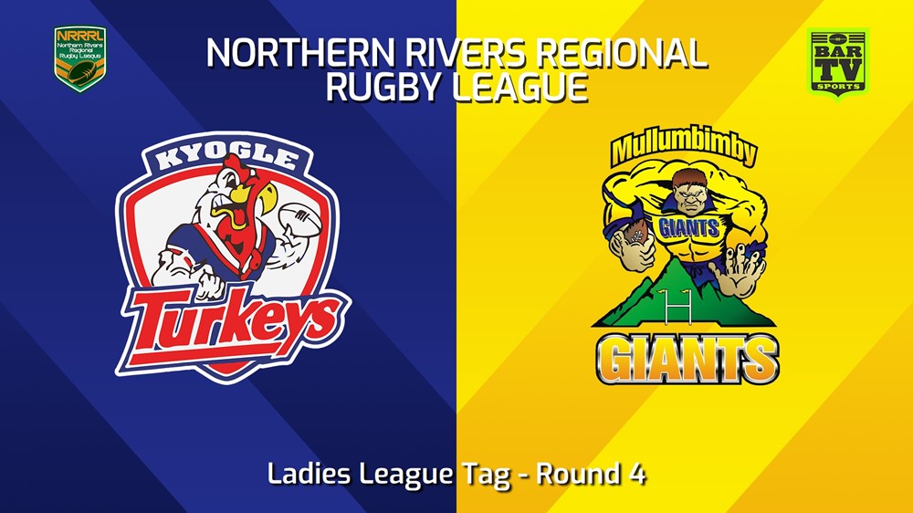 240428-video-Northern Rivers Round 4 - Ladies League Tag - Kyogle Turkeys v Mullumbimby Giants Slate Image