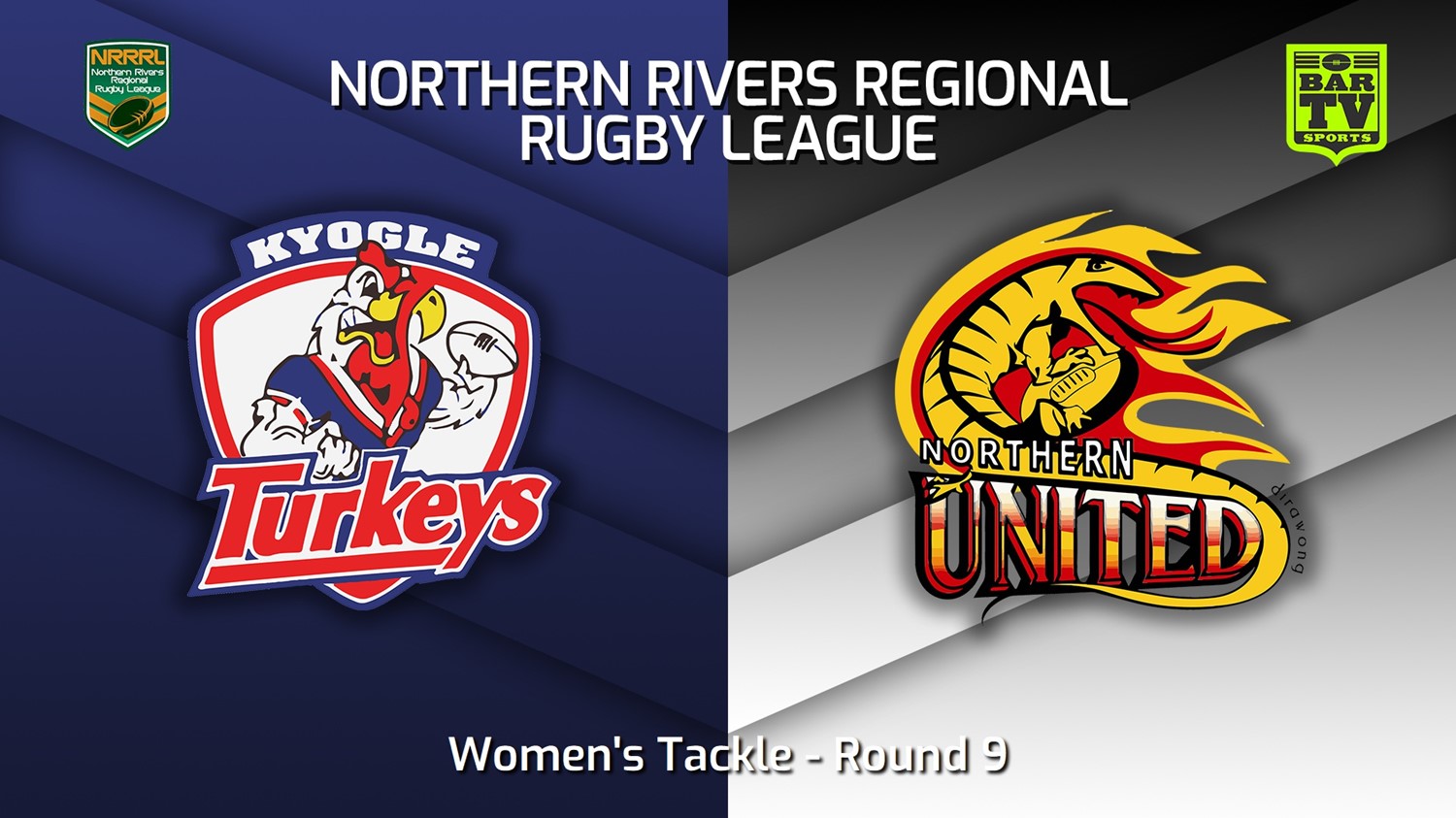 MINI GAME: Northern Rivers Round 9 - Women's Tackle - Kyogle Turkeys v Northern United Slate Image