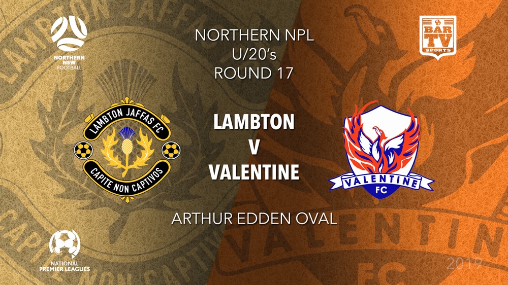NPL Youth - Northern NSW Round 17 - Lambton Jaffas FC U20 v Valentine Phoenix FC U20 Slate Image