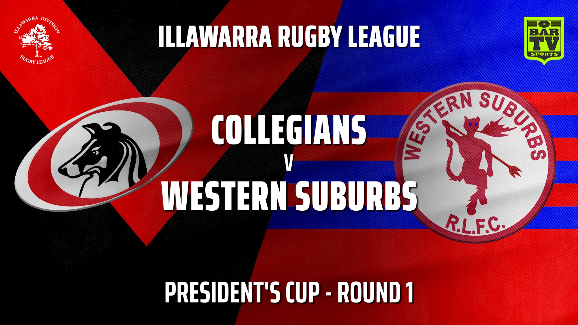 IRL Round 1 - President's Cup - Collegians v Western Suburbs Devils Slate Image