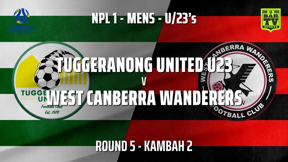 210509-NPL1 U23 Capital Round 5 - Tuggeranong United U23 v West Canberra Wanderers U23s Slate Image