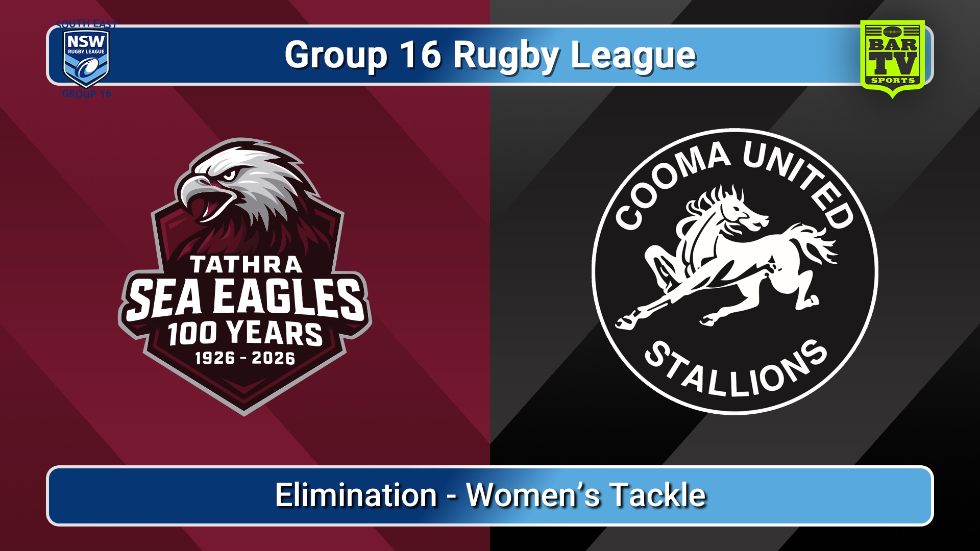 260822-video-Group 16 Rugby League  Elimination - Women’s Tackle - Tathra Sea Eagles v Cooma Stallions Slate Image