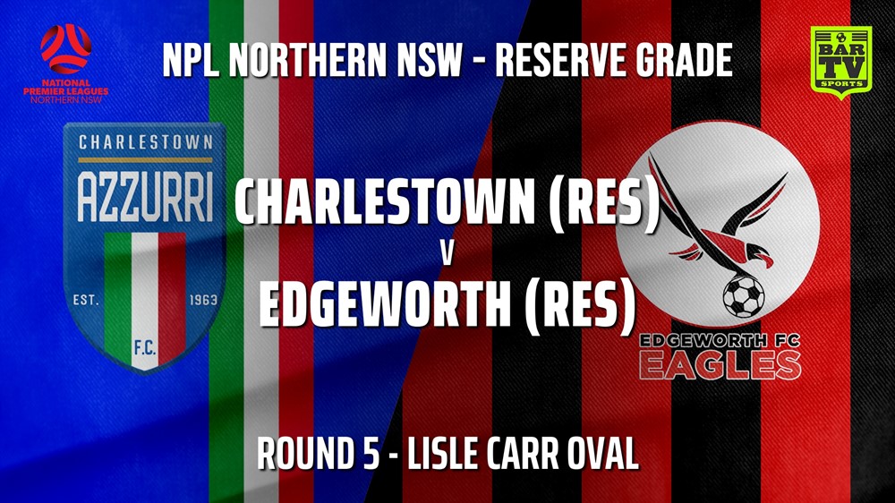 210421-NPL NNSW RES Round 5 - Charlestown Azzurri FC v Edgeworth Eagles Slate Image