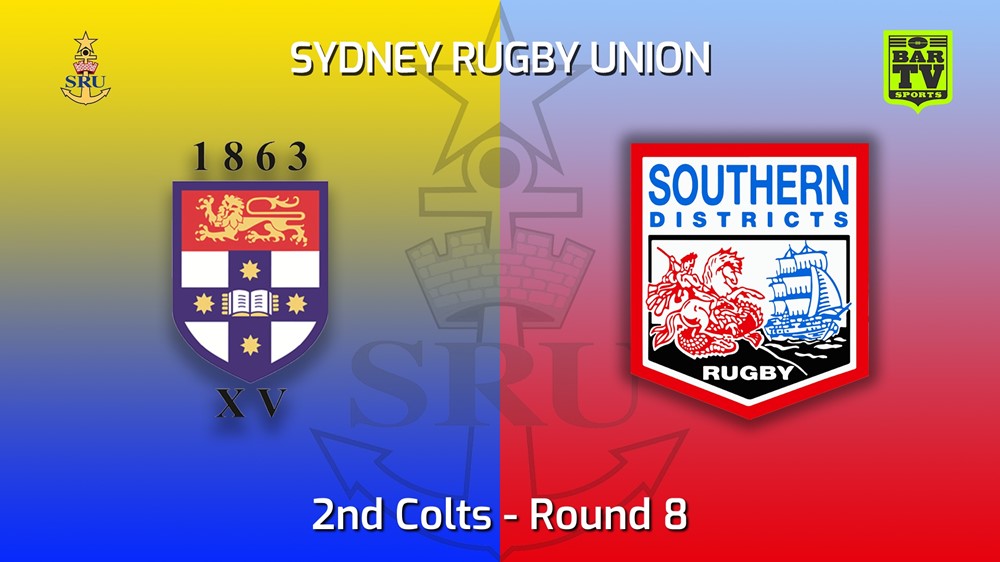 220521-Sydney Rugby Union Round 8 - 2nd Colts - Sydney University v Southern Districts Minigame Slate Image