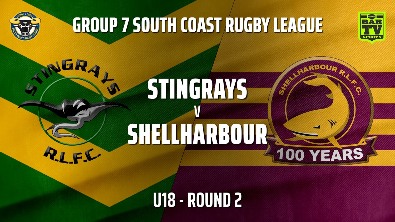 Group 7 RL Round 2 - U18 - Stingrays of Shellharbour v Shellharbour Sharks Slate Image